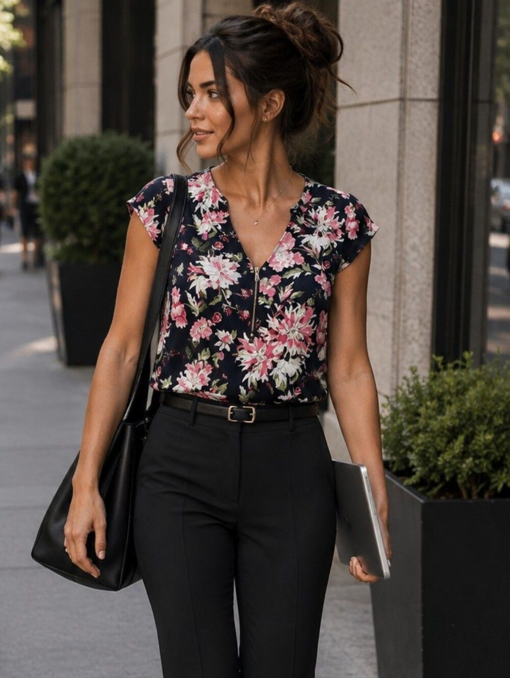 Express Floral Short sleeve Blouse